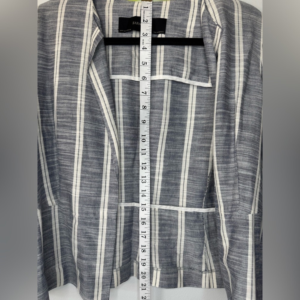 ZARA Basic Striped Bell Sleeve Jacket – Size M - Picture 8 of 16